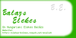 balazs elekes business card